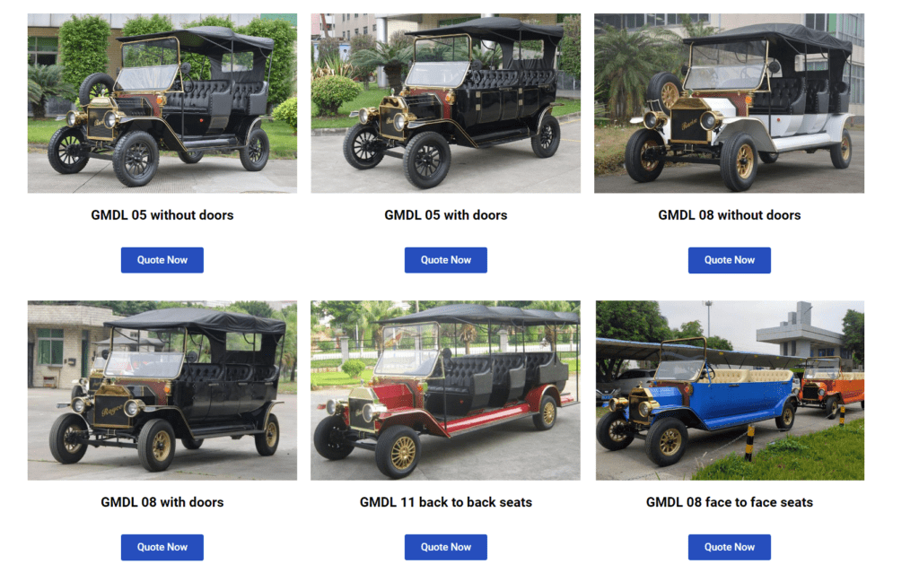 Various Ford model t car replica that you can find here